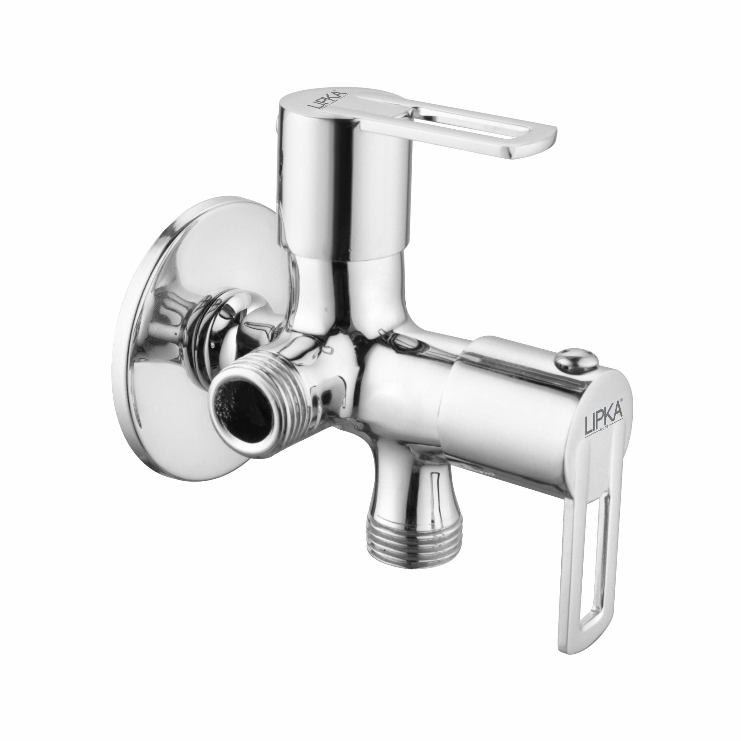 Kube Angle Valve Two Way Double Handle Brass Faucet - LIPKA - Lipka Home