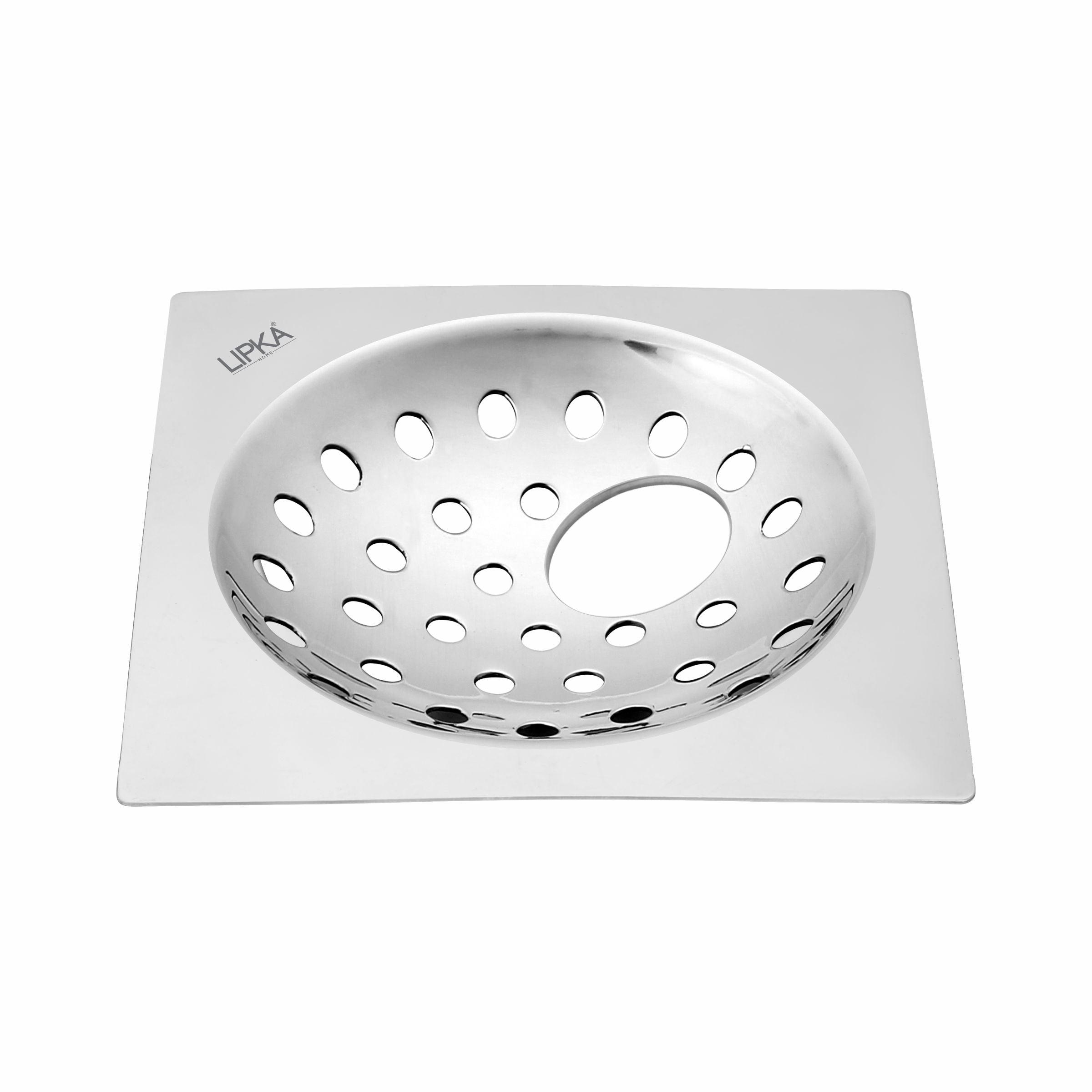 UNO Square Flat Cut Floor Drain (5 x 5 Inches) with Hole - LIPKA - Lipka Home