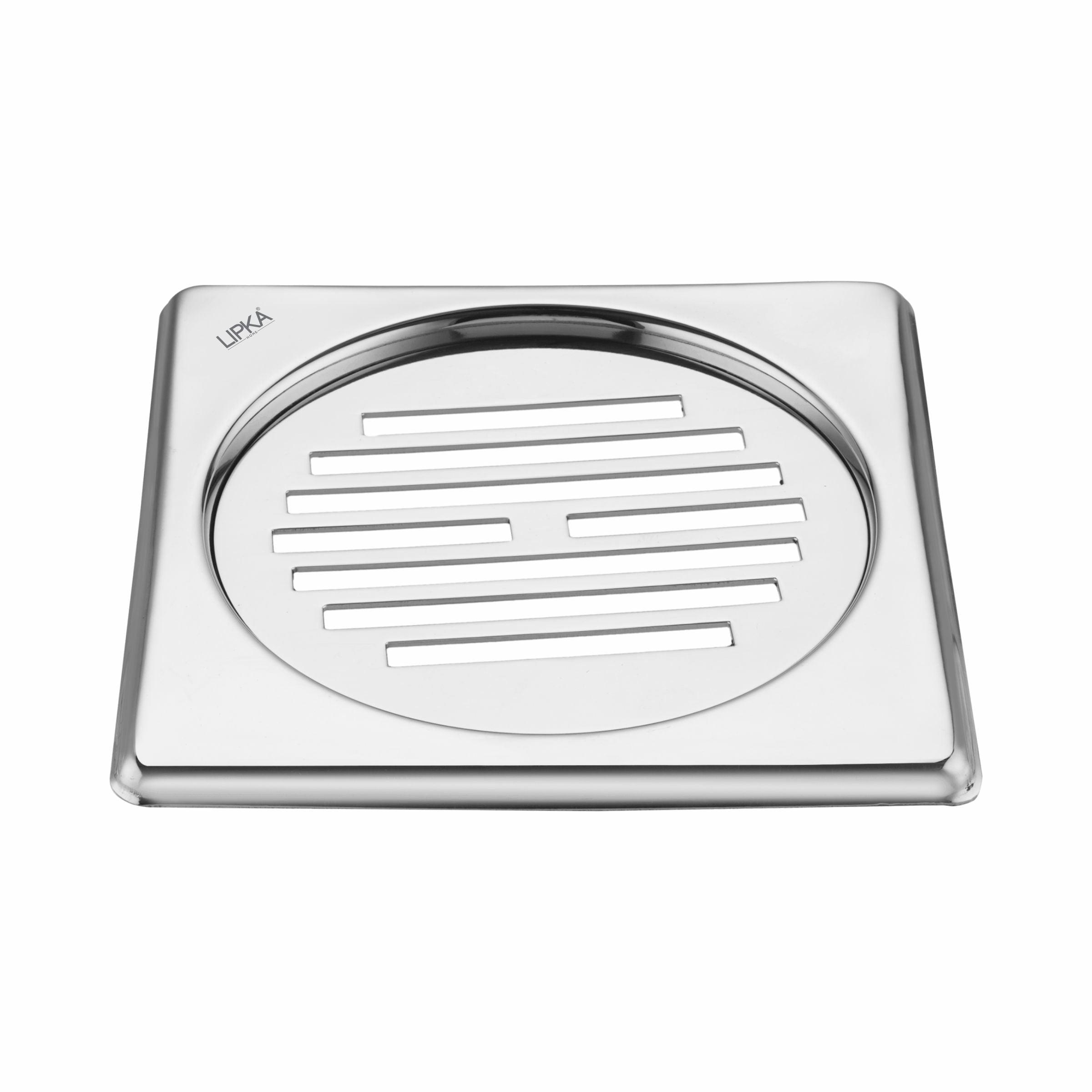 Eon Square Floor Drain with Golden Classic Jali (6 x 6 Inches) - LIPKA - Lipka Home