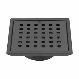 Red Exclusive Square Floor Drain in Black PVD Coating (6 x 6 Inches) with Cockroach Trap - LIPKA - Lipka Home