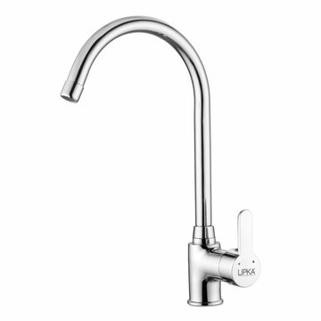 Fusion Single Lever Table Mount Sink Mixer Brass Faucet with Round Swivel Spout (20 Inches) - LIPKA - Lipka Home