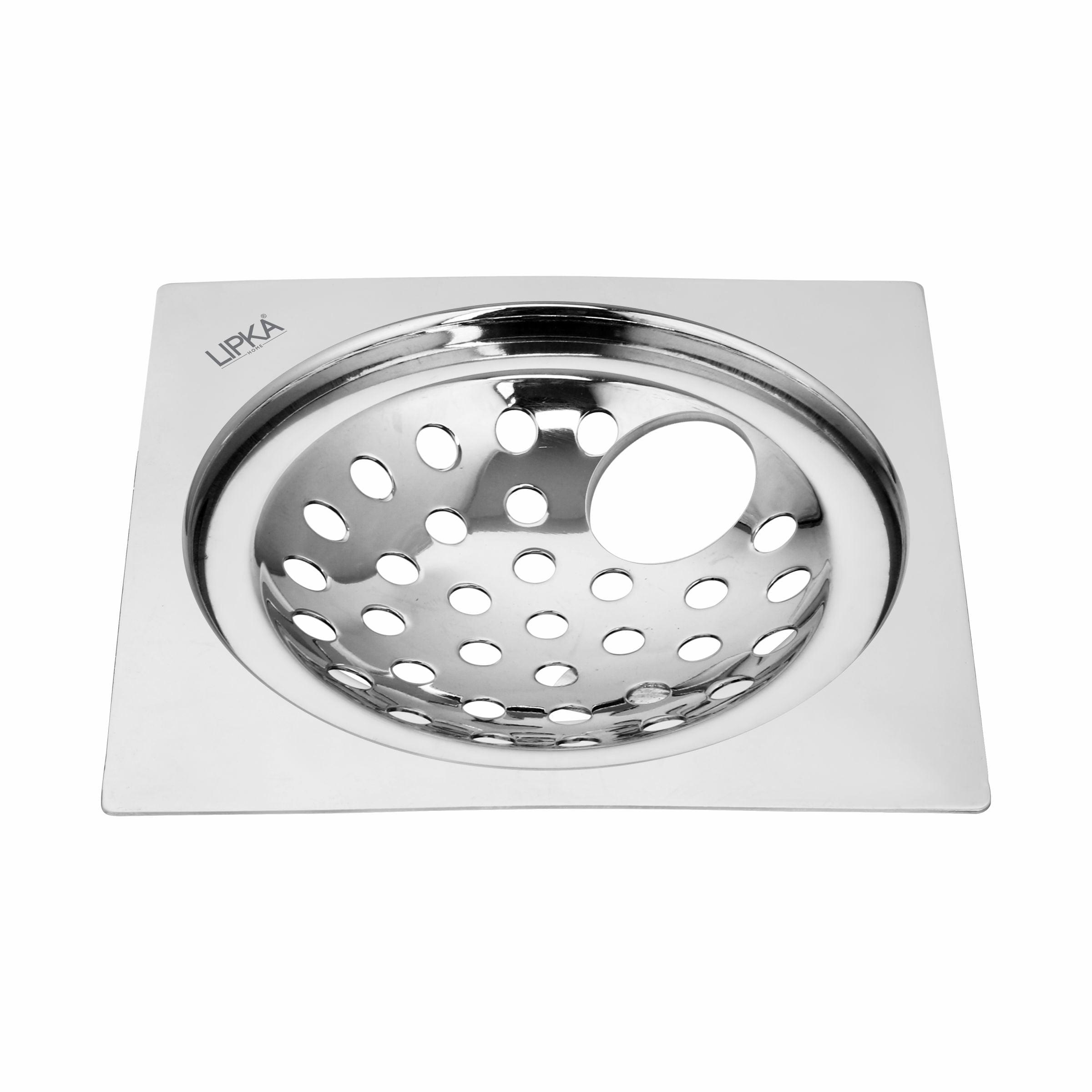 EON Square Flat Cut Floor Drain (5 x 5 Inches) with Hole - LIPKA - Lipka Home