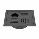 Pink Exclusive Square Flat Cut Floor Drain in Black PVD Coating (6 x 6 Inches) with Hole & Cockroach Trap - LIPKA - Lipka Home