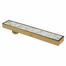 Marble Insert Shower Drain Channel - Yellow Gold (12 x 2 Inches) - LIPKA - Lipka Home