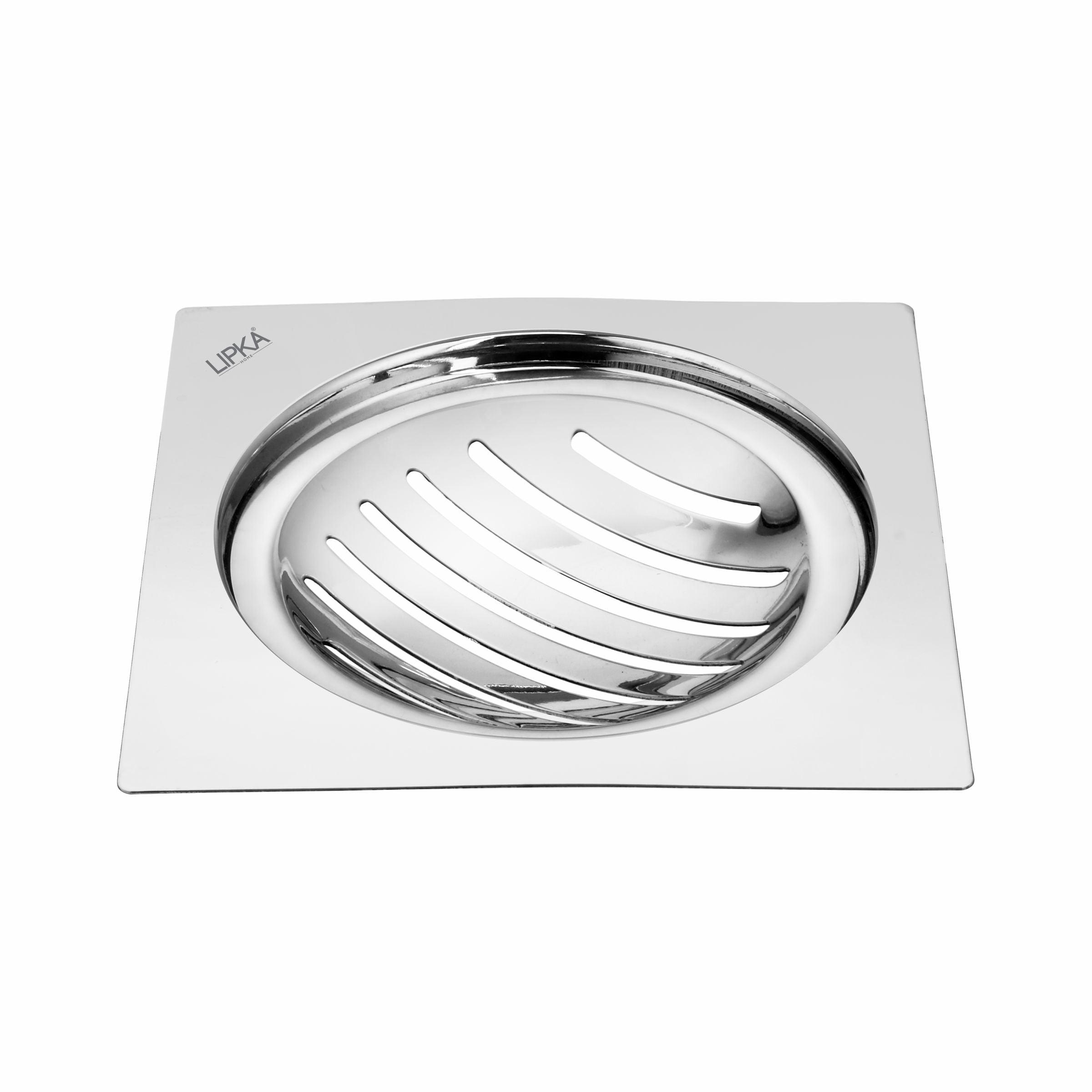 Eon Square Flat Cut Floor Drain with Classic Jali (5 x 5 Inches) - LIPKA - Lipka Home