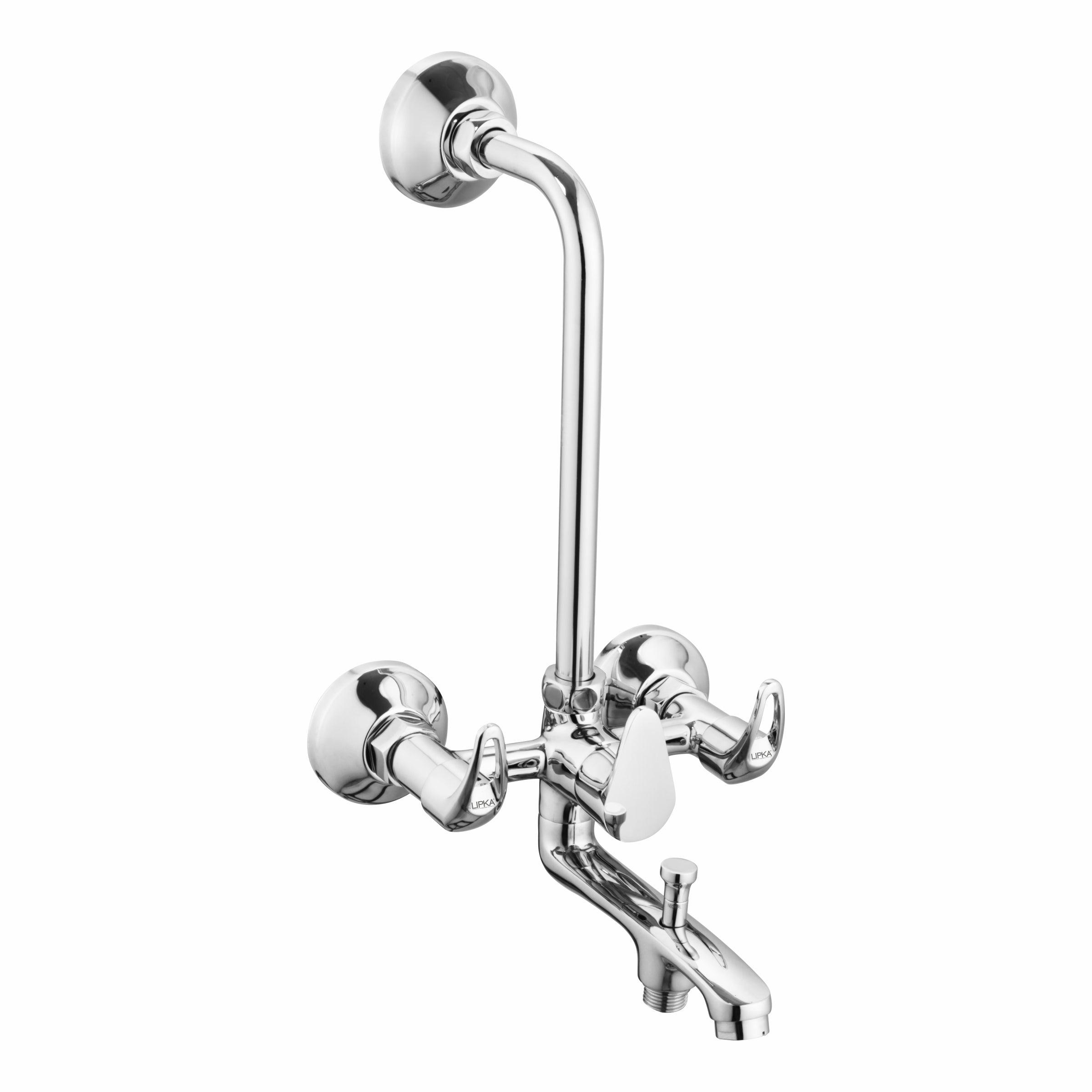 Pixel 3 in 1 Wall Mixer Brass Faucet with L Bend - LIPKA - Lipka Home