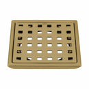 Red Exclusive Square Floor Drain in Yellow Gold PVD Coating (5 x 5 Inches) - LIPKA - Lipka Home
