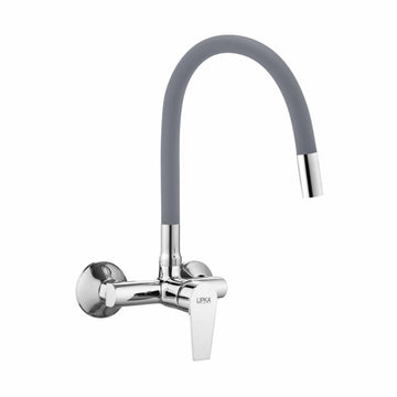 Victory Single Lever Sink Mixer with Grey Flexible Silicone Spout (20 Inches) - LIPKA - Lipka Home