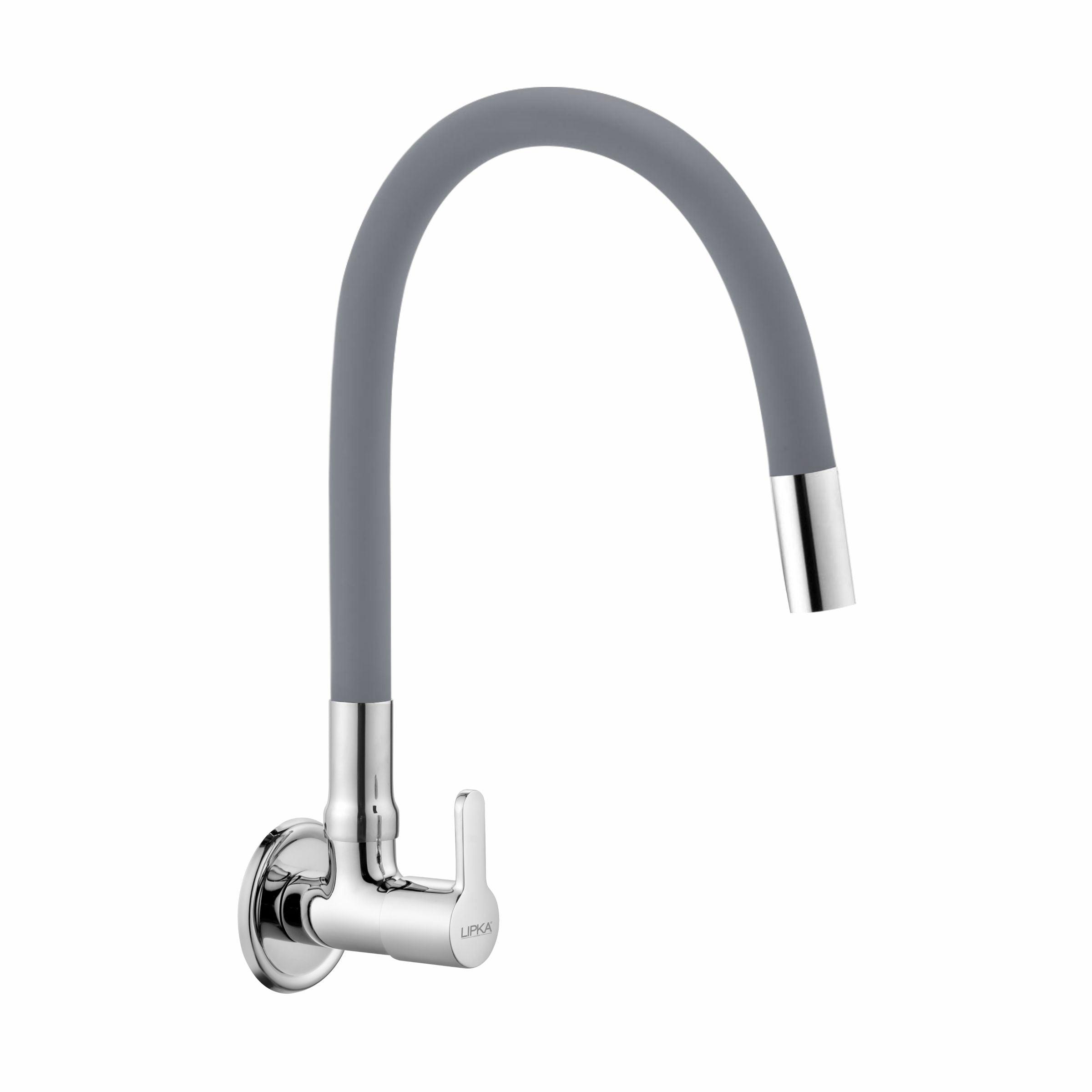 Fusion Sink Tap Brass Faucet with Flexible Silicone Spout (Grey) - LIPKA - Lipka Home