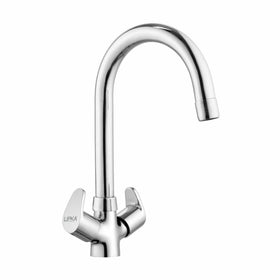 Apple Centre Hole Basin Mixer Brass Faucet with Round Swivel Spout (15 Inches) - LIPKA - Lipka Home