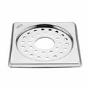 Eon Square Floor Drain with Plain Jali and Hole (6 x 6 Inches) - LIPKA - Lipka Home