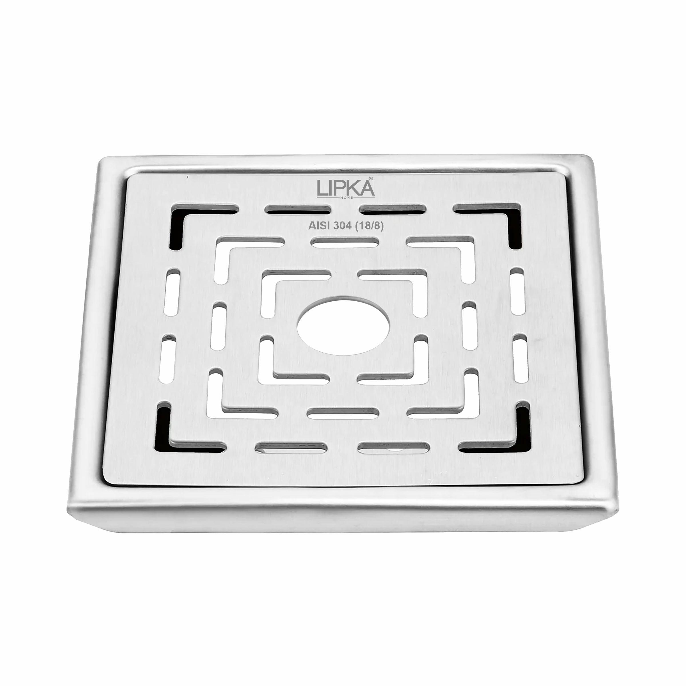 Orange Exclusive Square Floor Drain (6 x 6 Inches) with Hole - LIPKA - Lipka Home