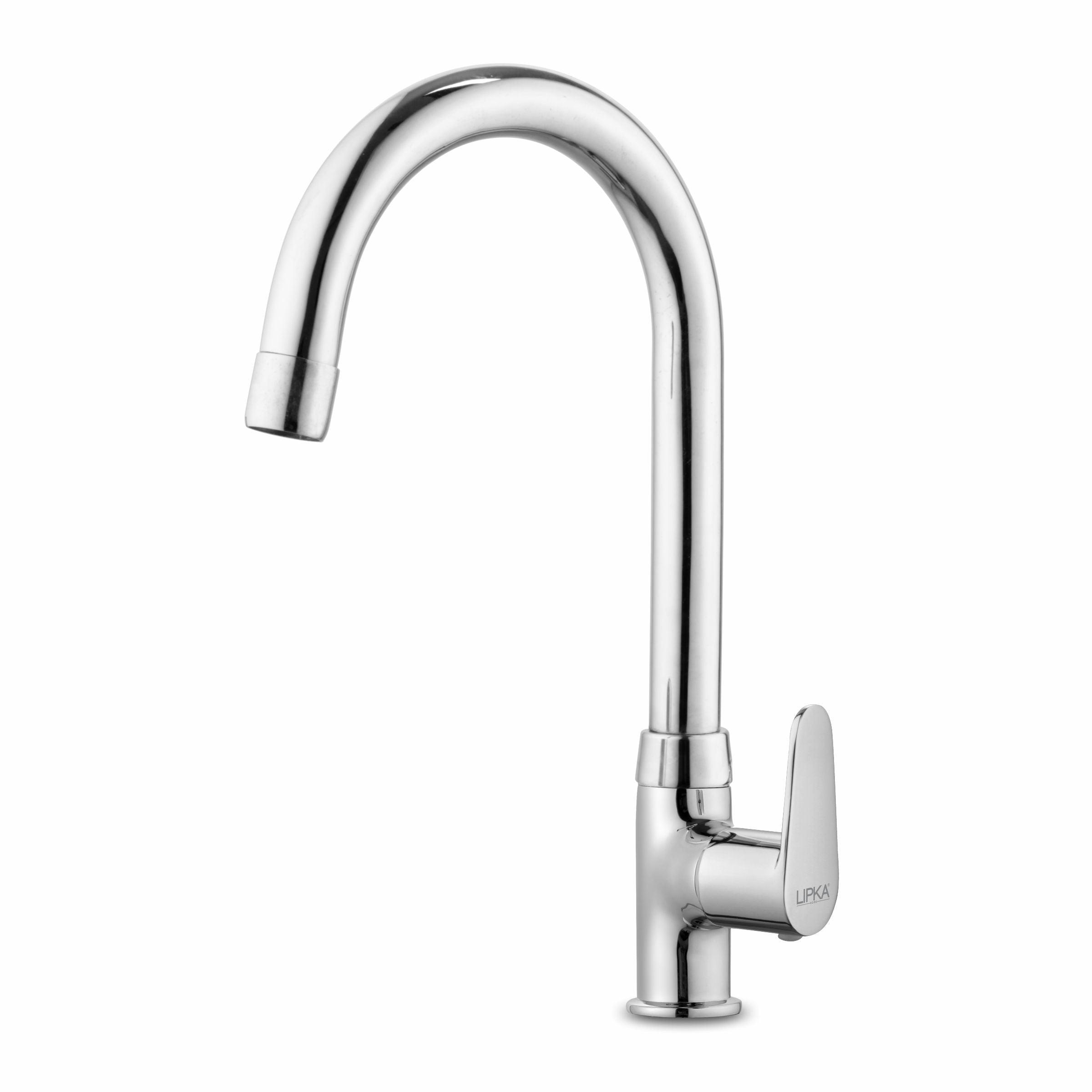 Virgo Swan Neck with Medium (15 Inches) Round Swivel Spout Faucet - LIPKA - Lipka Home