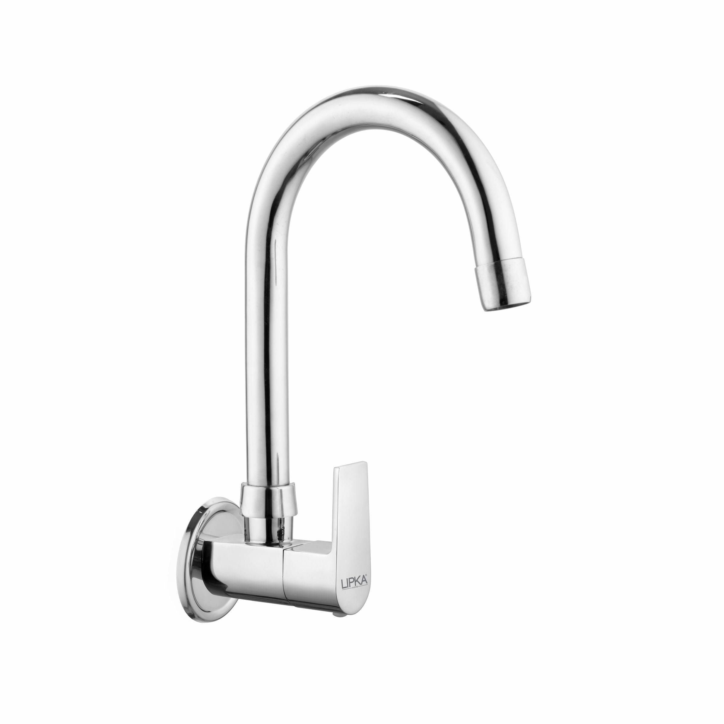 Victory Sink Tap with Medium (15 Inches) Round Swivel Spout Brass Faucet - LIPKA - Lipka Home