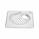 Eon Square Floor Drain with Golden Classic Jali and Hole (6 x 6 Inches) - LIPKA - Lipka Home