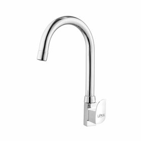 Arise Swan Neck Brass Faucet with Round Swivel Spout (15 Inches) - LIPKA - Lipka Home