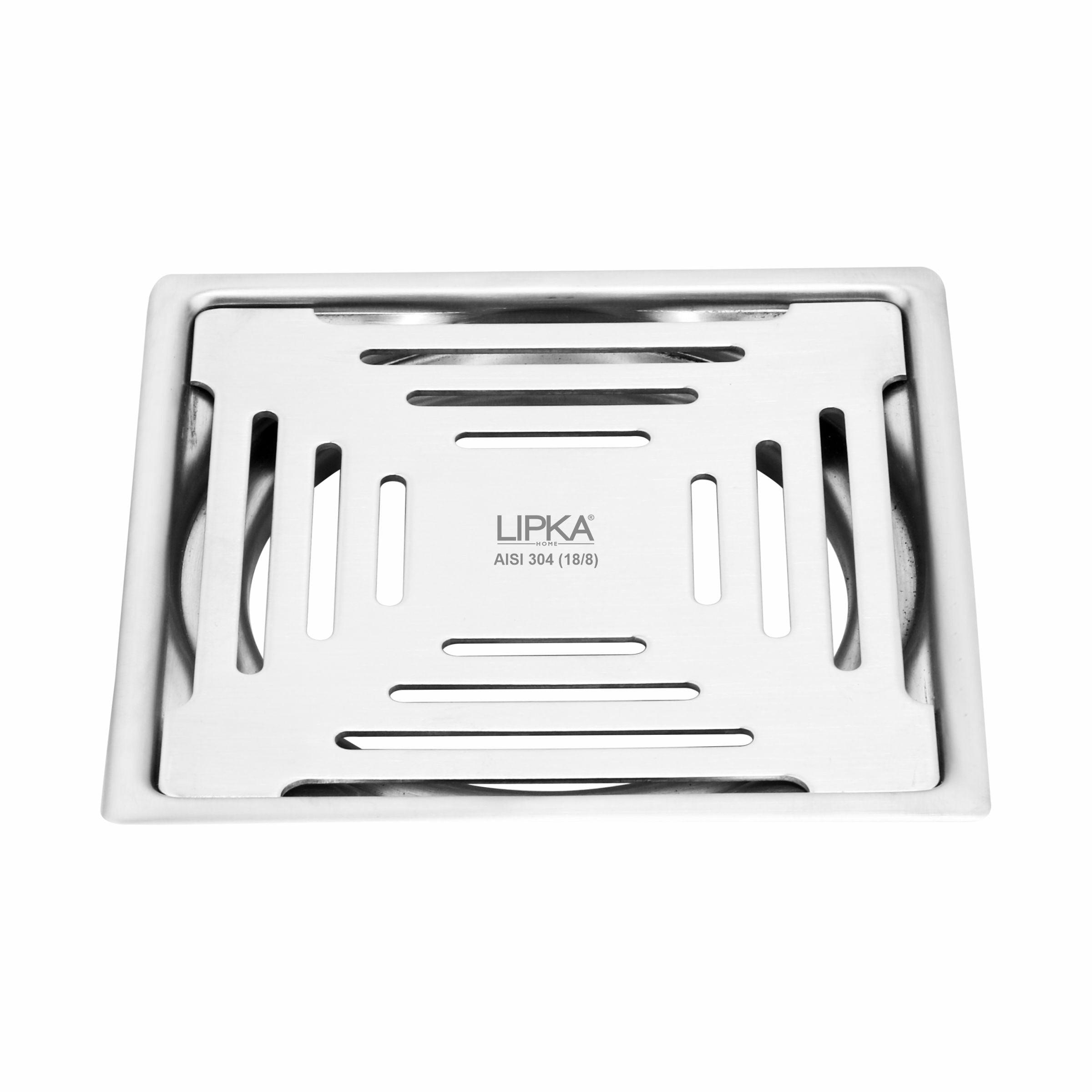 Green Exclusive Square Flat Cut Floor Drain (6 x 6 Inches) - LIPKA - Lipka Home