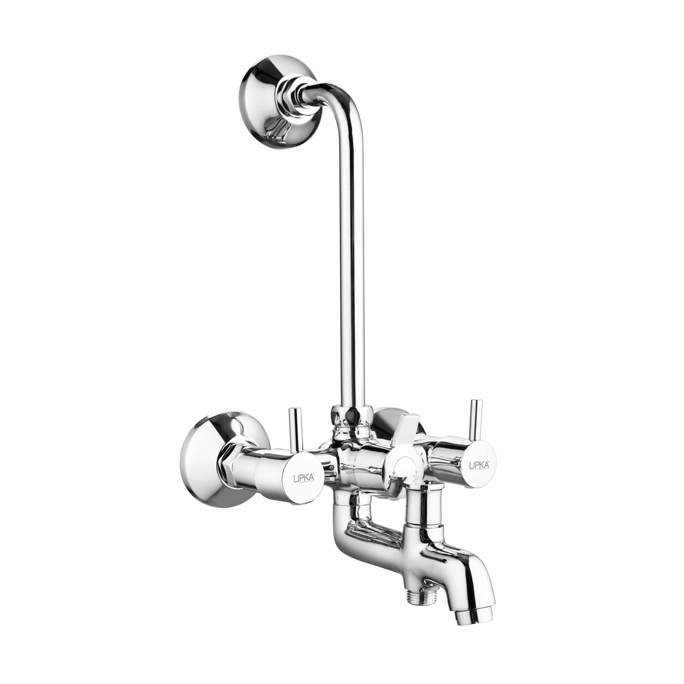 Kyron 3 in 1 Wall Mixer Brass Faucet with L Bend - LIPKA - Lipka Home