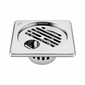 Golden Classic Jali Square Floor Drain (5 x 5 Inches) with Hole and Cockroach Trap - LIPKA - Lipka Home