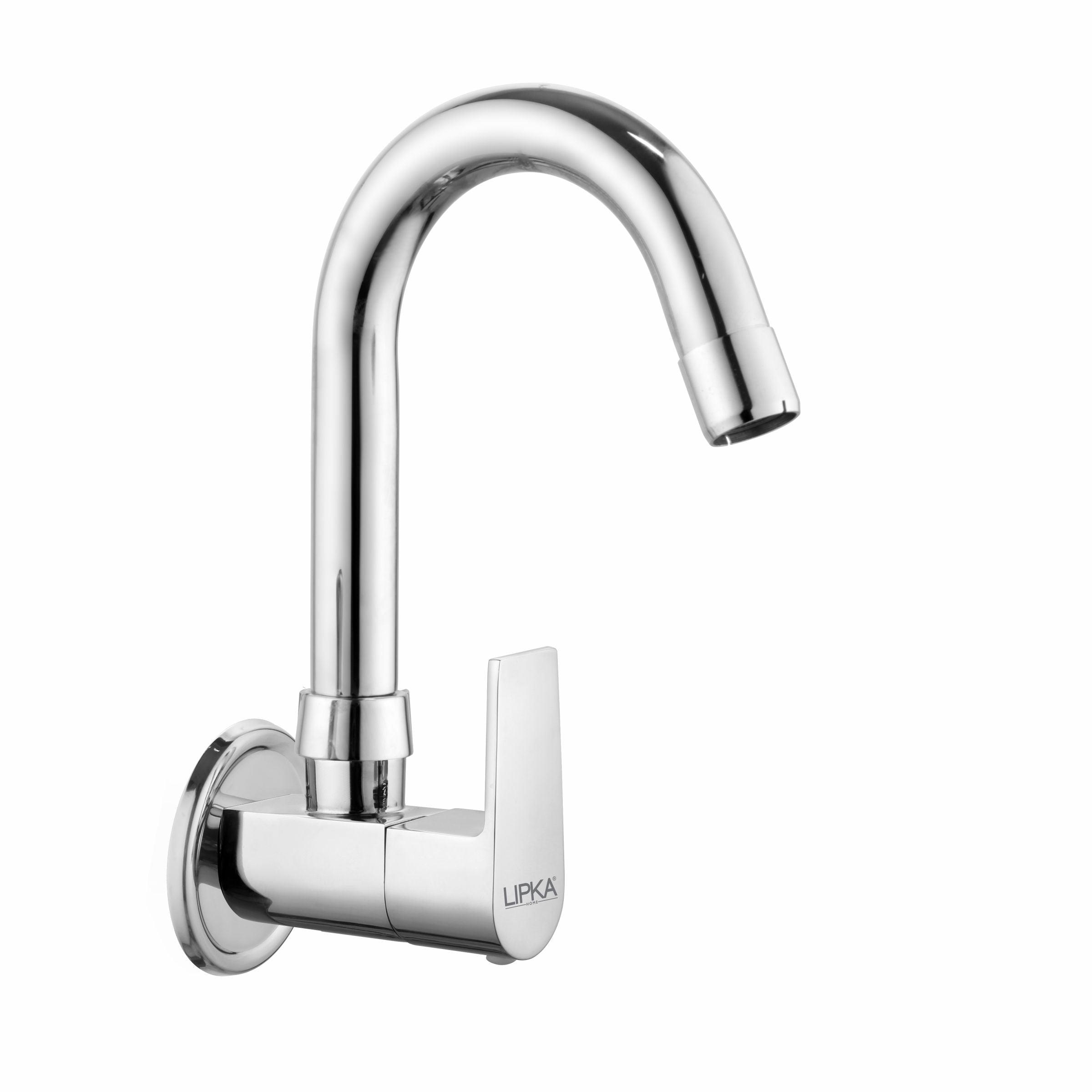 Victory Sink Tap with Small (12 Inches) Round Swivel Spout Brass Faucet - LIPKA - Lipka Home