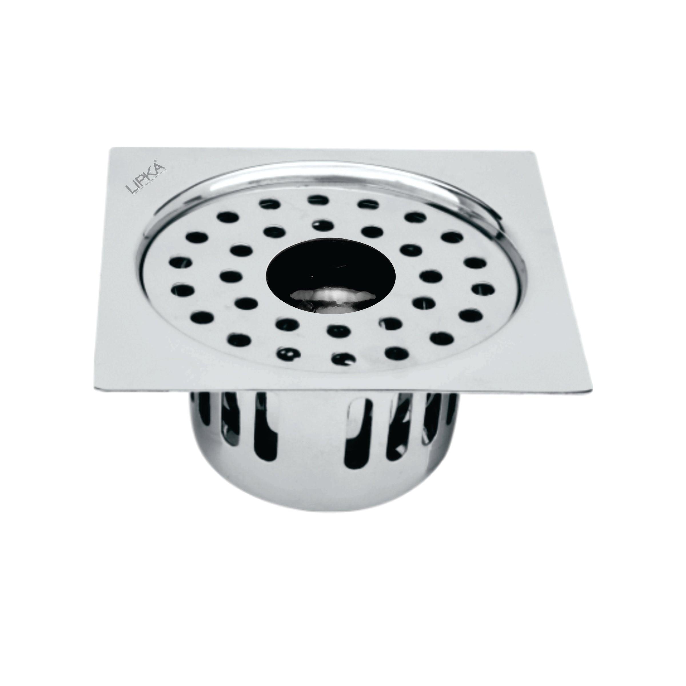 Square Flat Cut Floor Drain (5 x 5 Inches) with Hole and Cockroach Trap - LIPKA - Lipka Home