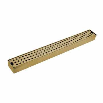 Palo Shower Drain Channel - Yellow Gold (18 x 2 Inches) - LIPKA - Lipka Home