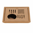 Pink Exclusive Square Floor Drain in Antique Copper PVD Coating (6 x 6 Inches) with Hole - LIPKA - Lipka Home