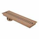 Vertical Shower Drain Channel - Antique Copper (48 x 4 Inches) - LIPKA - Lipka Home