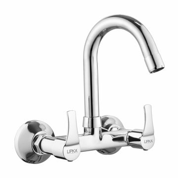 Coral Sink Mixer Brass Faucet with Round Swivel Spout (12 Inches) - LIPKA - Lipka Home