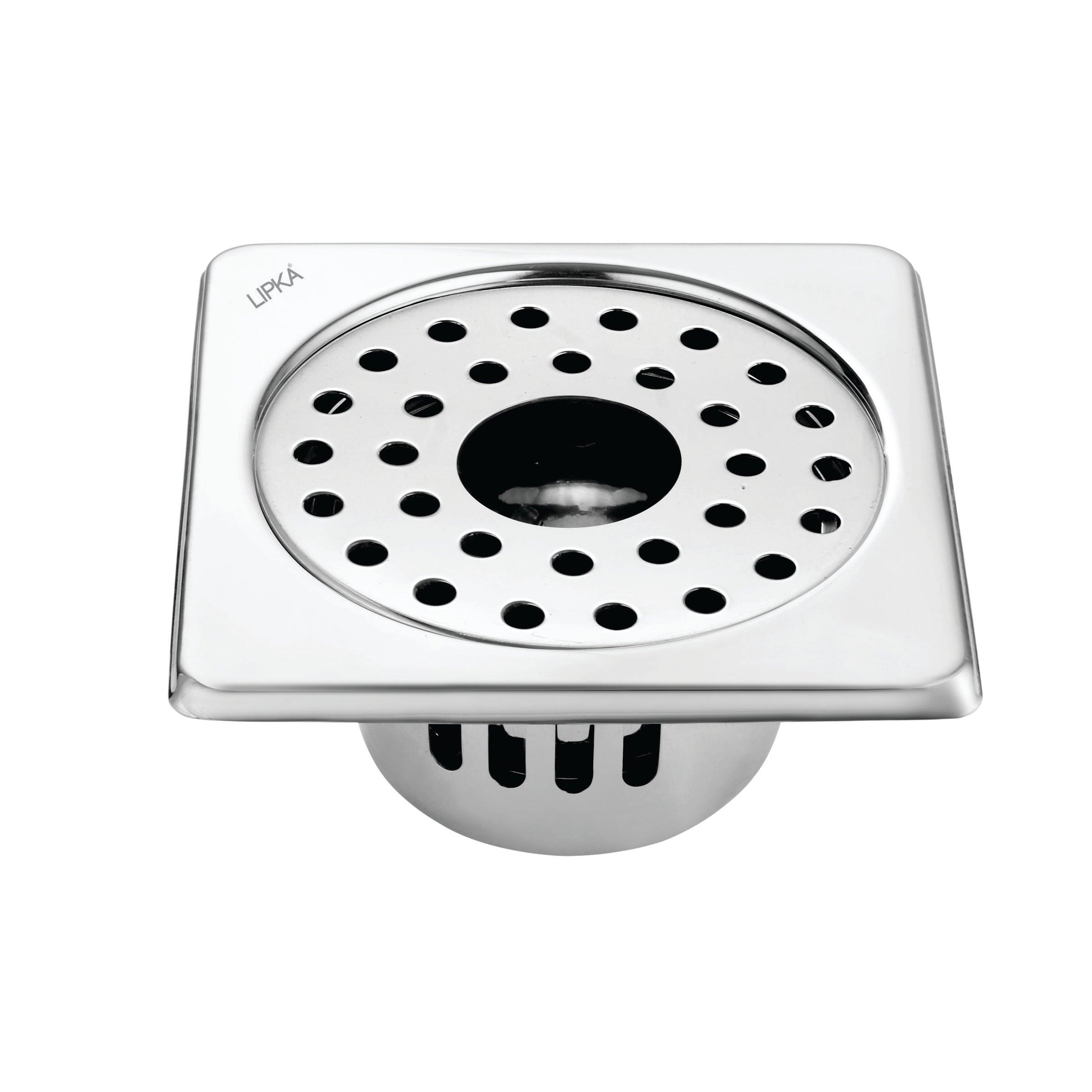 Square Floor Drain (6 x 6 Inches) with Hole and Cockroach Trap - LIPKA - Lipka Home