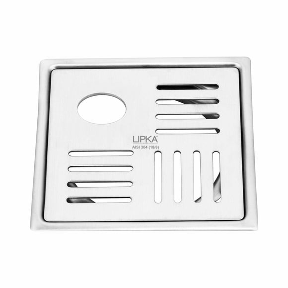 Pink Exclusive Square Flat Cut Floor Drain (5 x 5 Inches) with Hole - LIPKA - Lipka Home