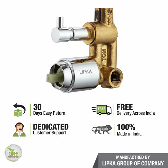 2-inlet Single Lever Brass Diverter (Only Body) - LIPKA - Lipka Home