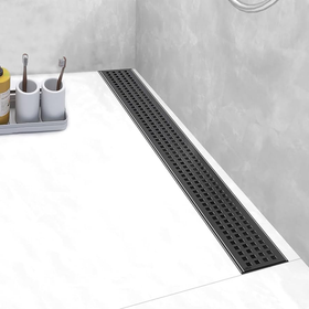 Palo Shower Drain Channel - Black (32 x 3 Inches) - LIPKA - Lipka Home
