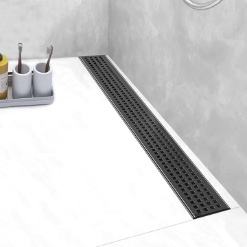 Palo Shower Drain Channel - Black (32 x 3 Inches) - LIPKA - Lipka Home