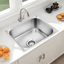 Square Single Bowl 304-Grade Kitchen Sink (27 x 21 x 9 Inches) - LIPKA - Lipka Home
