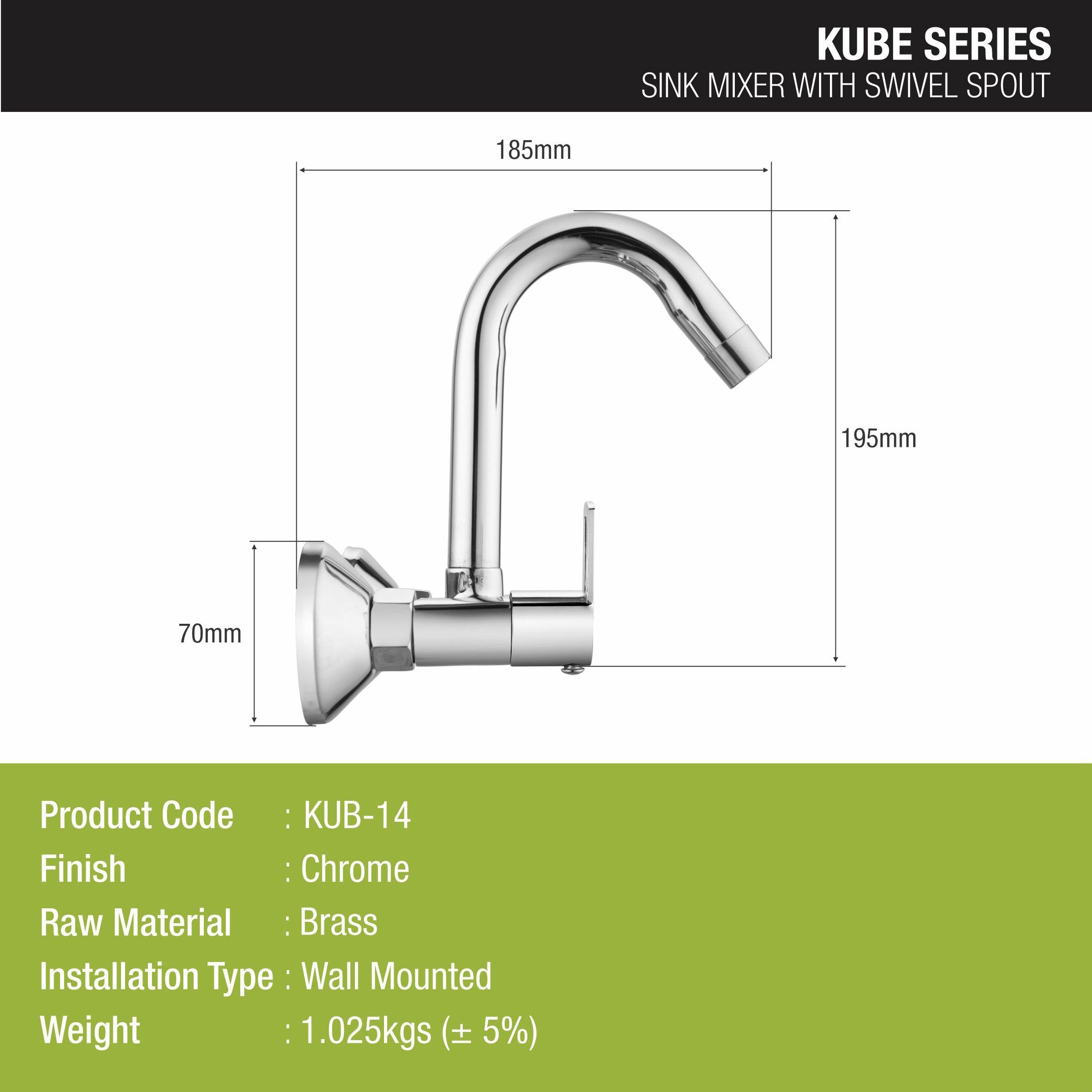 Kube Sink Mixer with Swivel Spout Faucet - LIPKA - Lipka Home