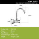 Coral Sink Mixer Brass Faucet with Round Swivel Spout (12 Inches) - LIPKA - Lipka Home