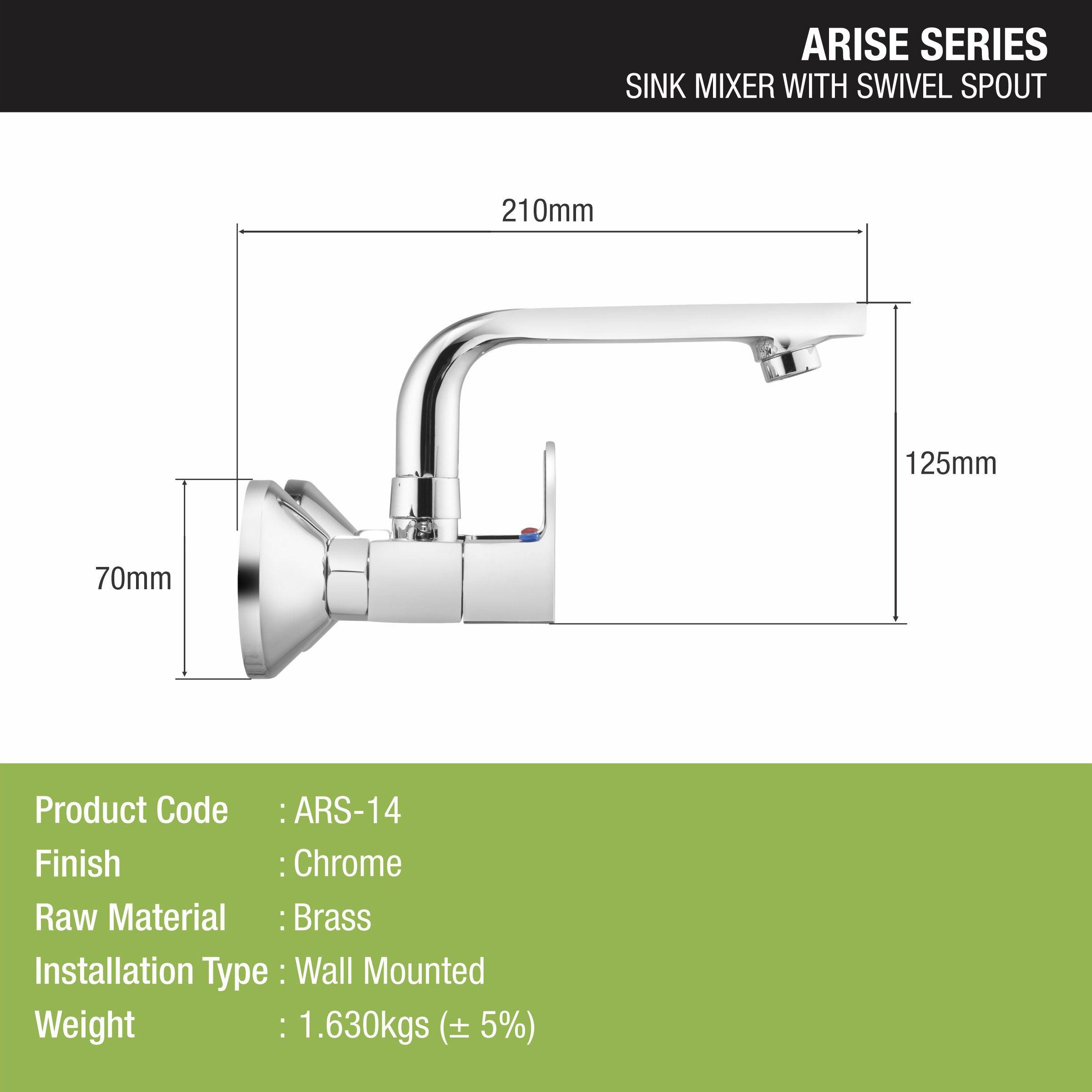 Arise Sink Mixer Brass Faucet with Swivel Spout Faucet - LIPKA - Lipka Home