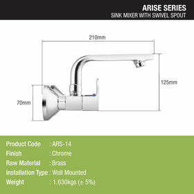 Arise Sink Mixer Brass Faucet with Swivel Spout Faucet - LIPKA - Lipka Home