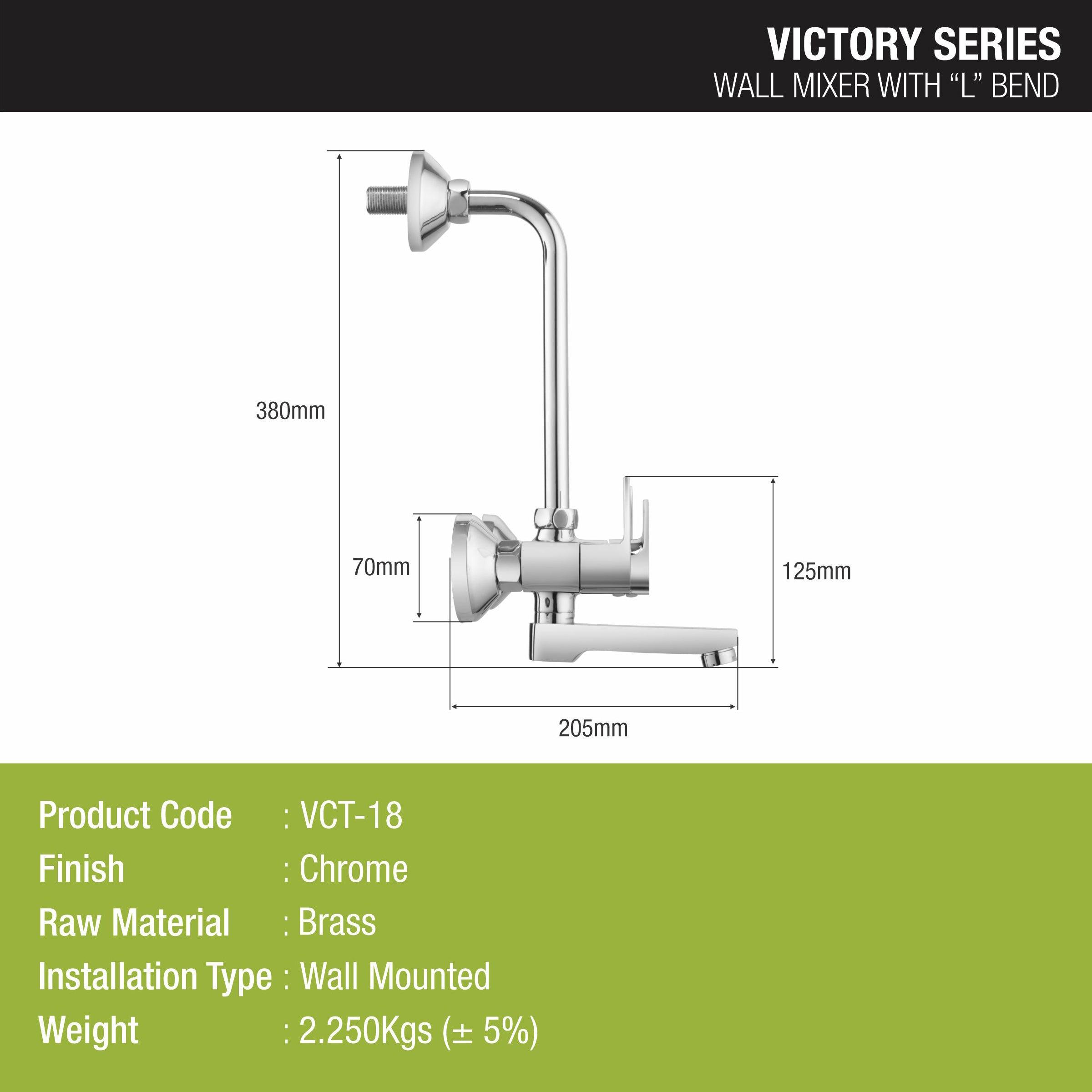 Victory Wall Mixer Brass Faucet with L Bend - LIPKA - Lipka Home