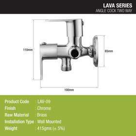Lava Two Way Angle Valve Brass Faucet (Double Handle) - LIPKA - Lipka Home