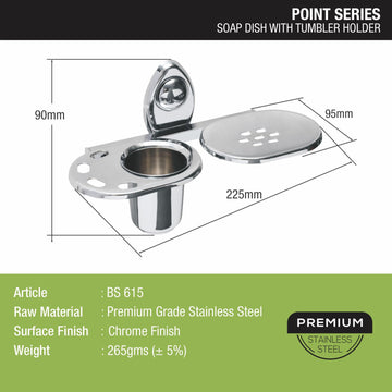 Point Soap Dish with Tumbler Holder - LIPKA - Lipka Home