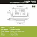 Pink Exclusive Square Flat Cut Floor Drain (5 x 5 Inches) - LIPKA - Lipka Home