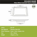 Yellow Exclusive Square Floor Drain (6 x 6 Inches) - LIPKA - Lipka Home