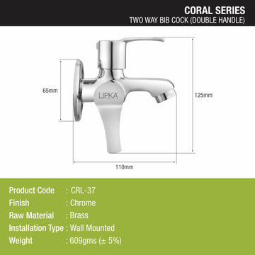 Coral Two Way Bib Tap Faucet (Double Handle) - LIPKA - Lipka Home
