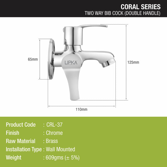 Coral Two Way Bib Tap Faucet (Double Handle) - LIPKA - Lipka Home