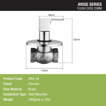 Arise Flush Cock 25mm Brass Faucet - LIPKA - Lipka Home