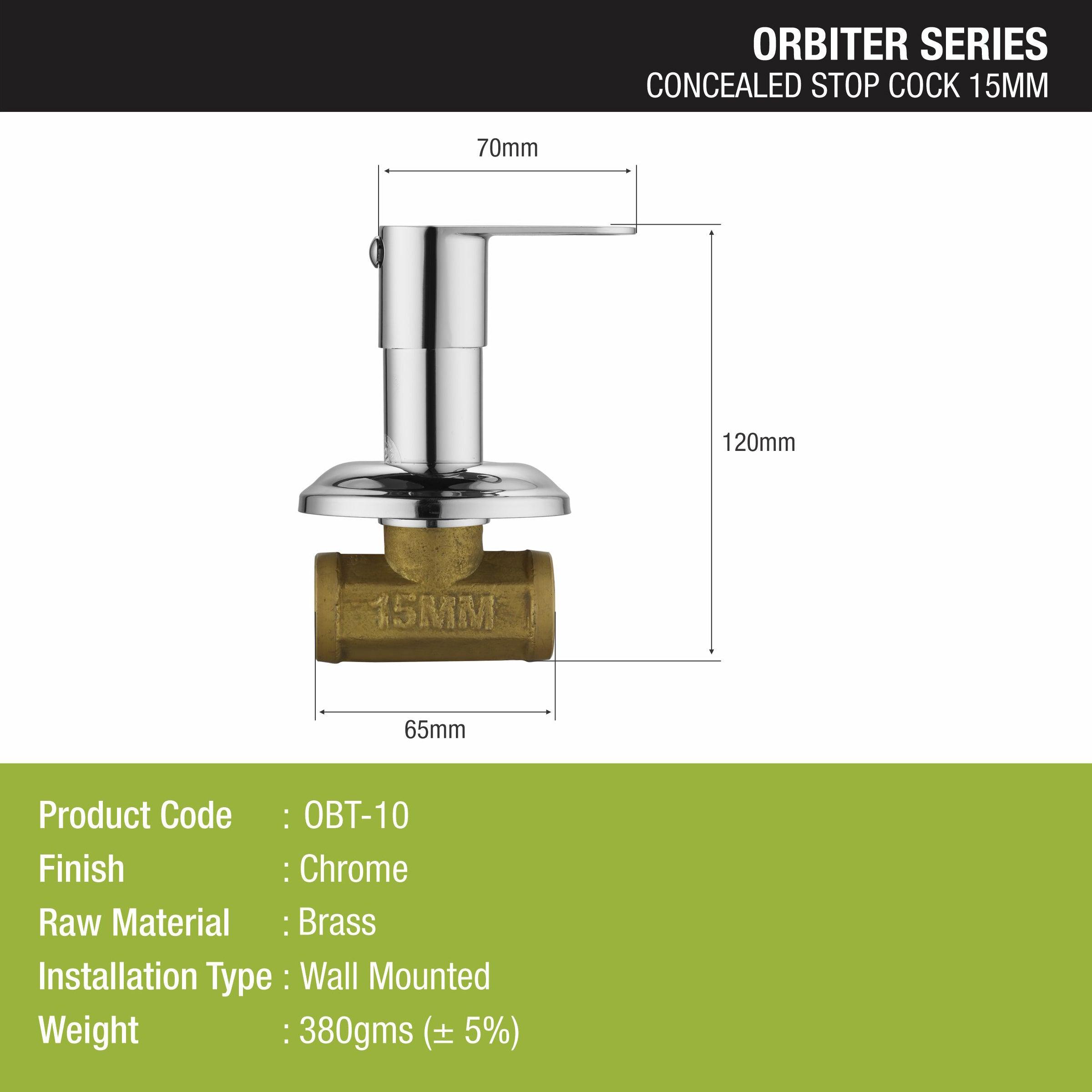 Orbiter Concealed Stop Valve (15mm) Brass Faucet - LIPKA - Lipka Home