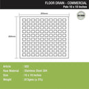 Palo Commercial 304-Grade Floor Drain (10 x 10 Inches) - LIPKA-2