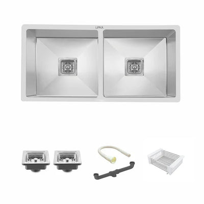 Handmade Double Bowl Kitchen Sink (37 x 18 x 10 Inches) - LIPKA - Lipka Home